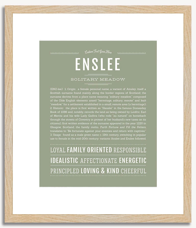 Enslee | Name Art Print