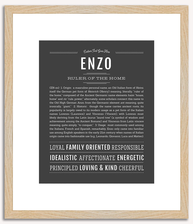 Enzo | Name Art Print