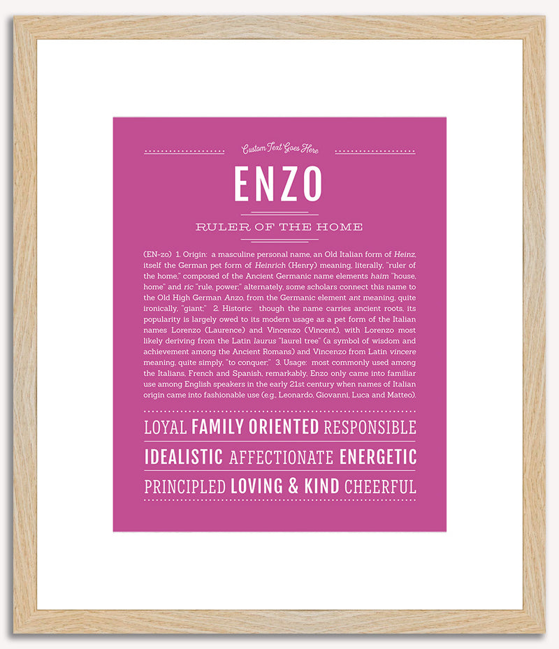 Enzo | Name Art Print