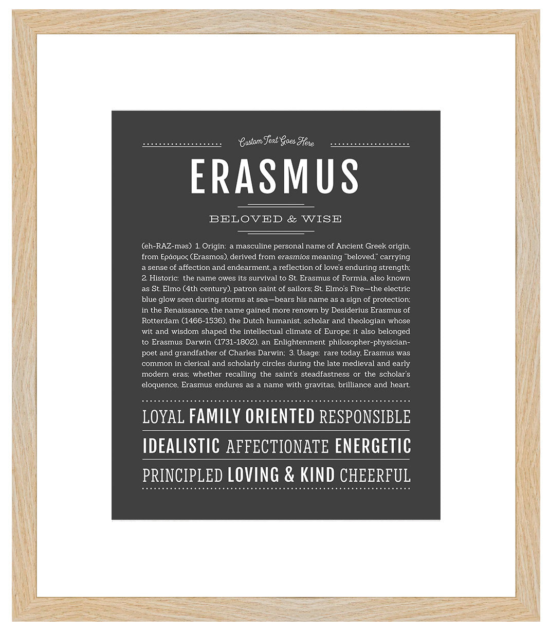 Frame Options | Charcoal Gray | Maple Frame, Matted