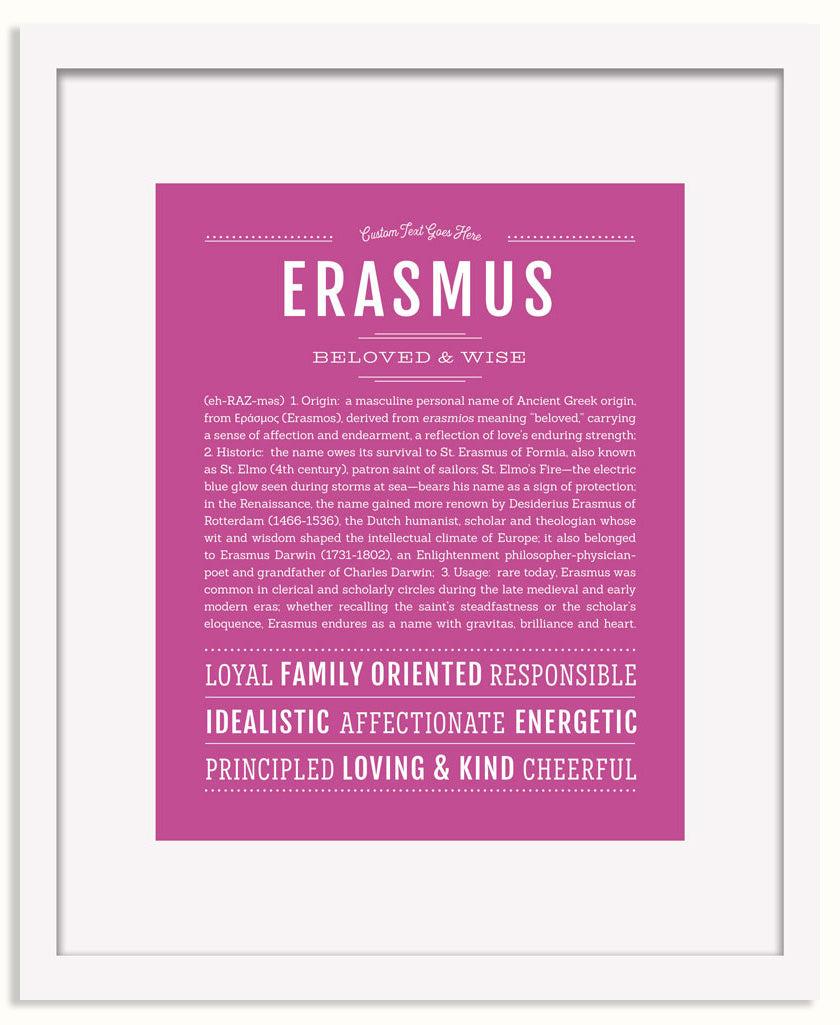Frame Options | Dark Pink | White Frame, Matted