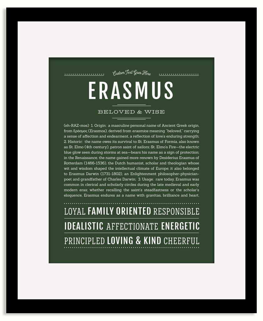 Frame Options | Deep Forest | Black Frame, Matted