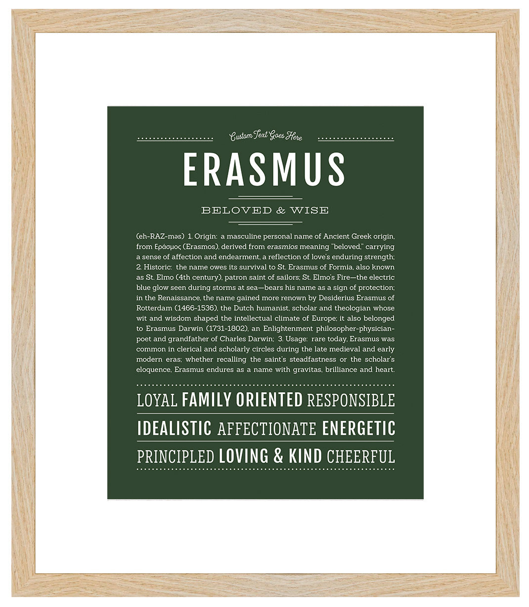 Frame Options | Deep Forest | Maple Frame, Matted