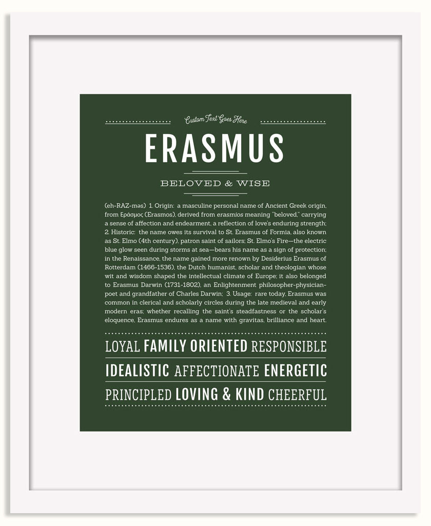 Frame Options | Deep Forest | White Frame, Matted