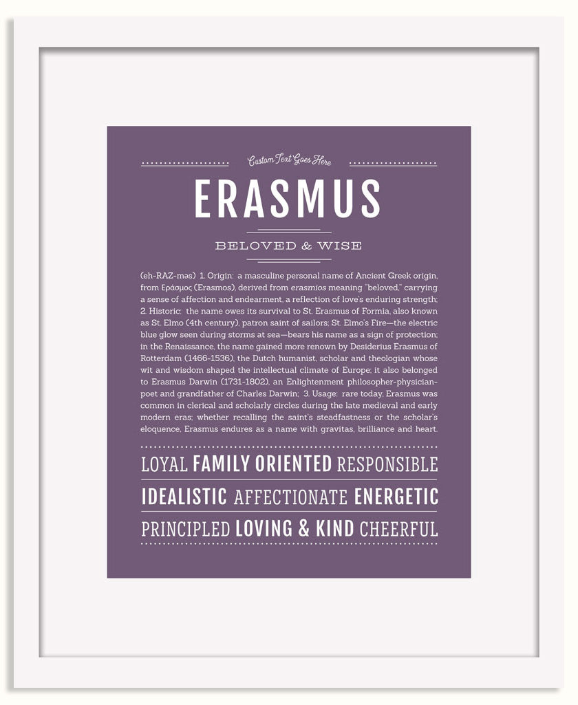 Frame Options | Deep Purple | White Frame, Matted
