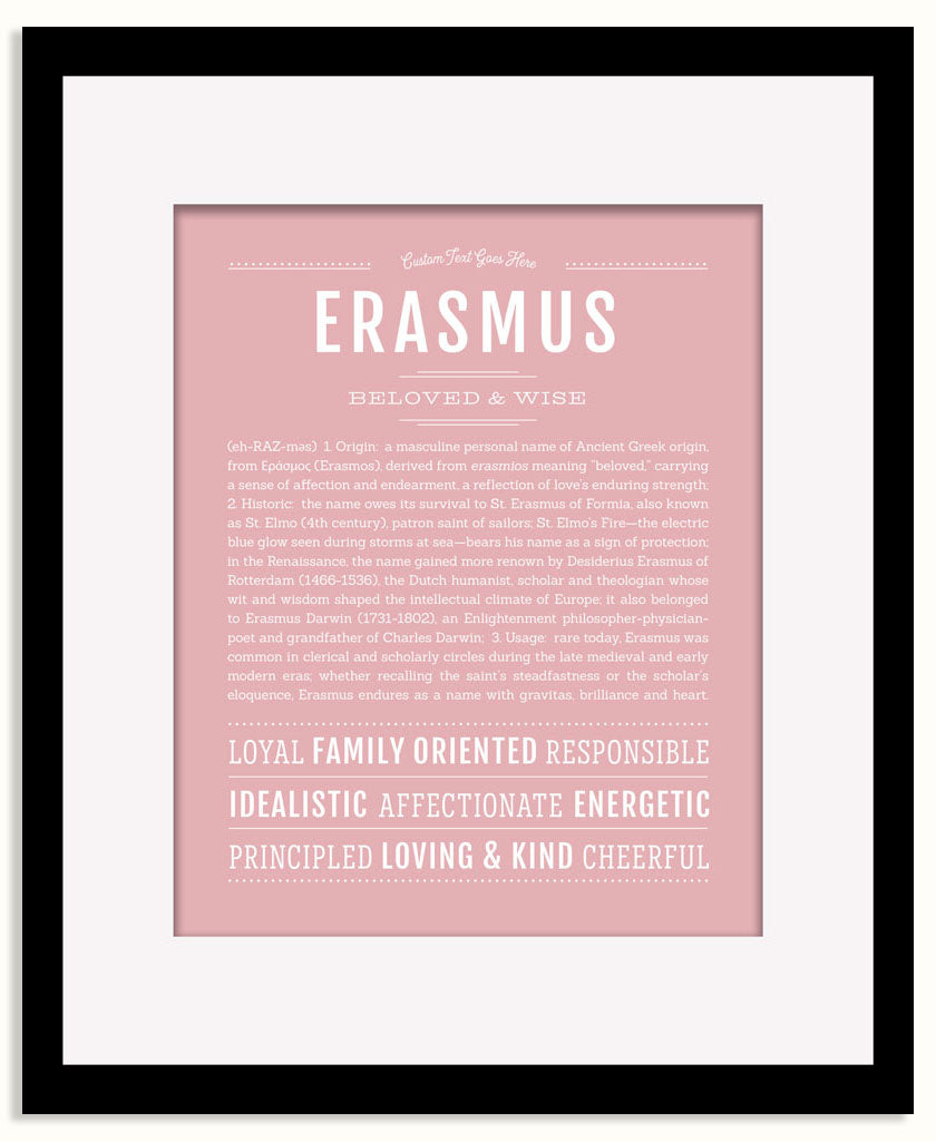Frame Options | Dusty Rose | Black Frame, Matted