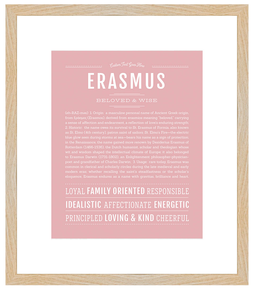 Frame Options | Dusty Rose | Maple Frame, Matted