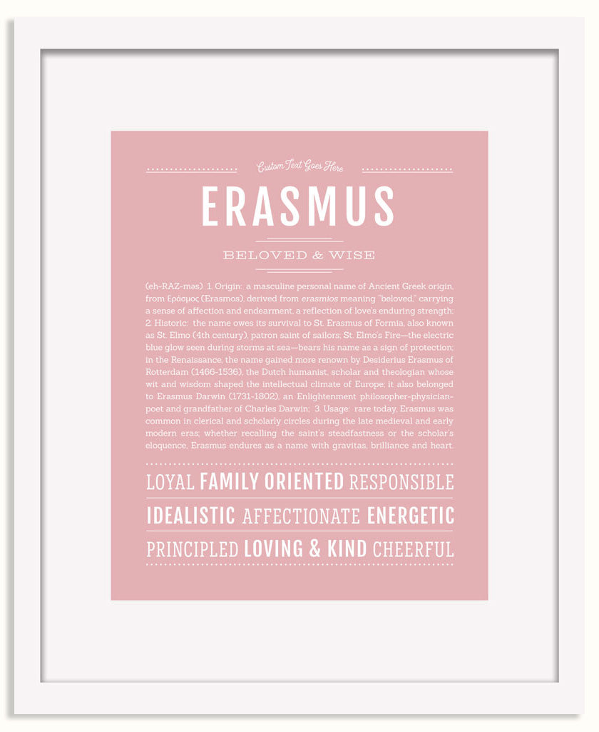 Frame Options | Dusty Rose | White Frame, Matted