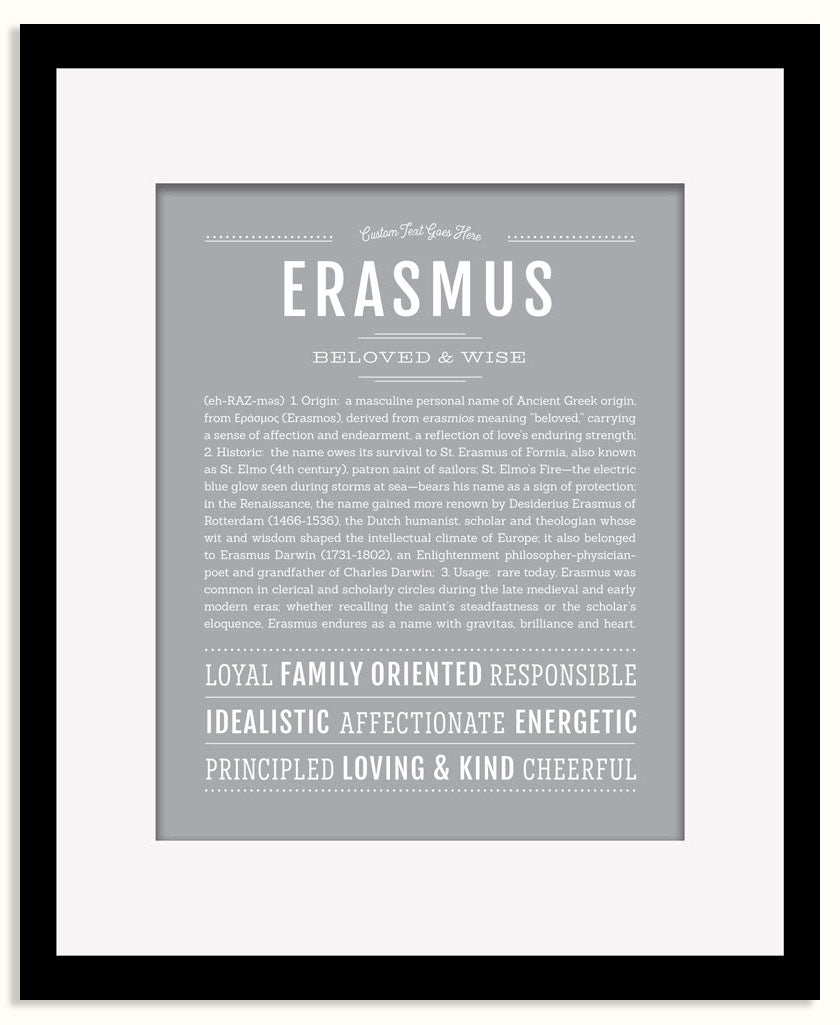 Frame Options | Light Gray | Black Frame, Matted