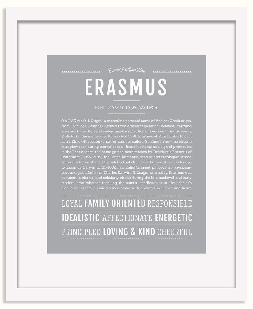 Frame Options | Light Gray | White Frame, Matted