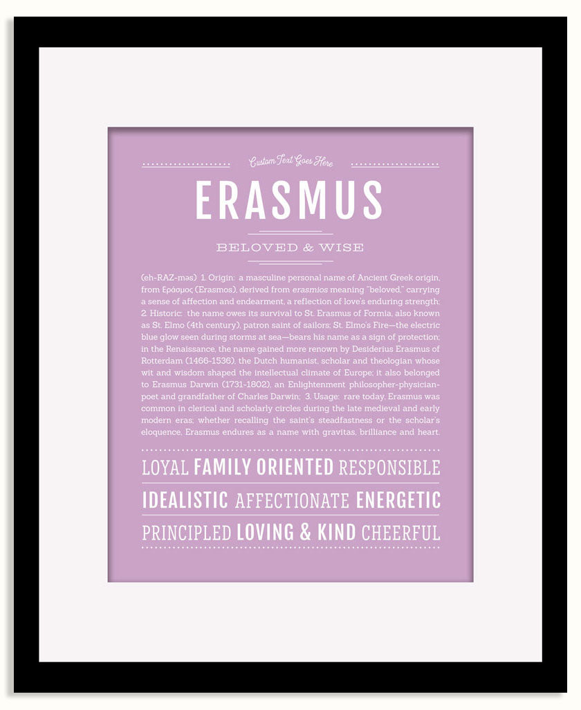Frame Options | Lilac | Black Frame, Matted