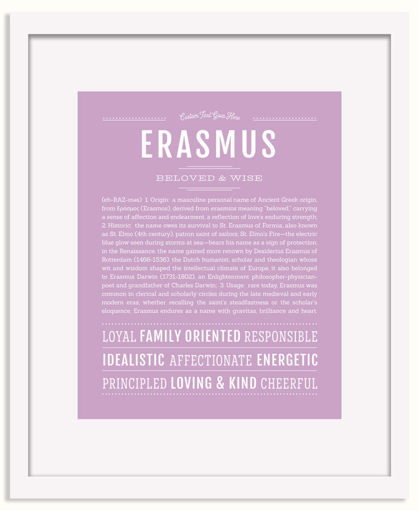 Frame Options | Lilac | White Frame, Matted