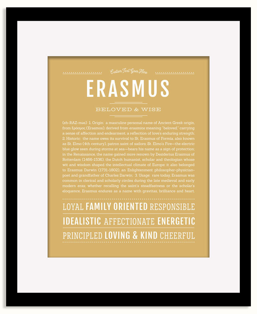 Frame Options | Matte Gold | Black Frame, Matted