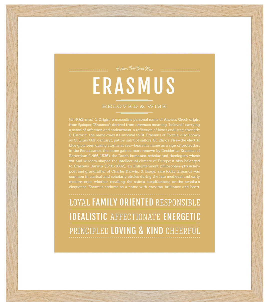 Frame Options | Matte Gold | Maple Frame, Matted