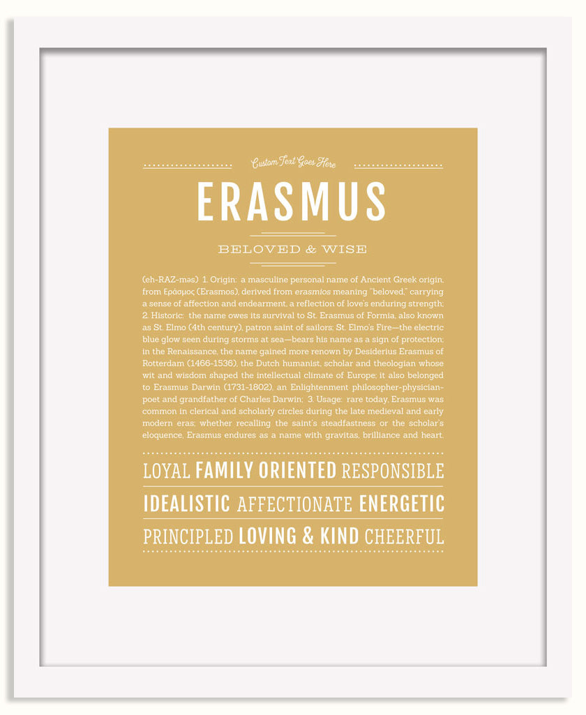 Frame Options | Matte Gold | White Frame, Matted