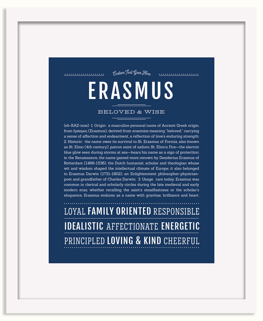 Frame Options | Midnight Blue | White Frame, Matted