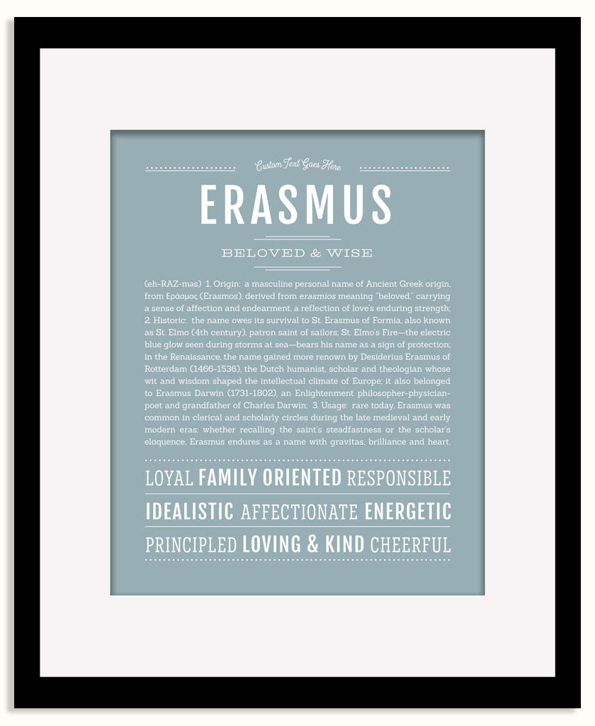 Frame Options | Powder Blue | Black Frame, Matted