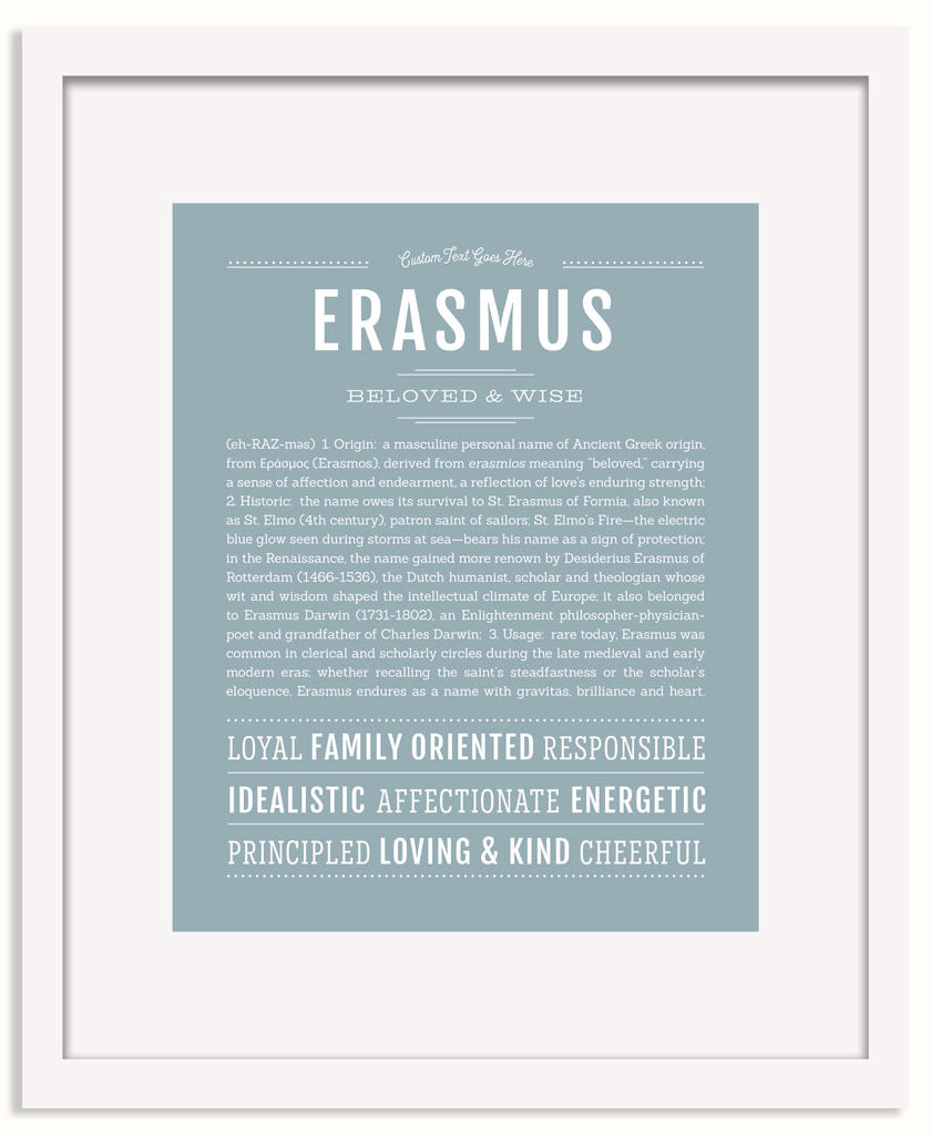 Frame Options | Powder Blue | White Frame, Matted