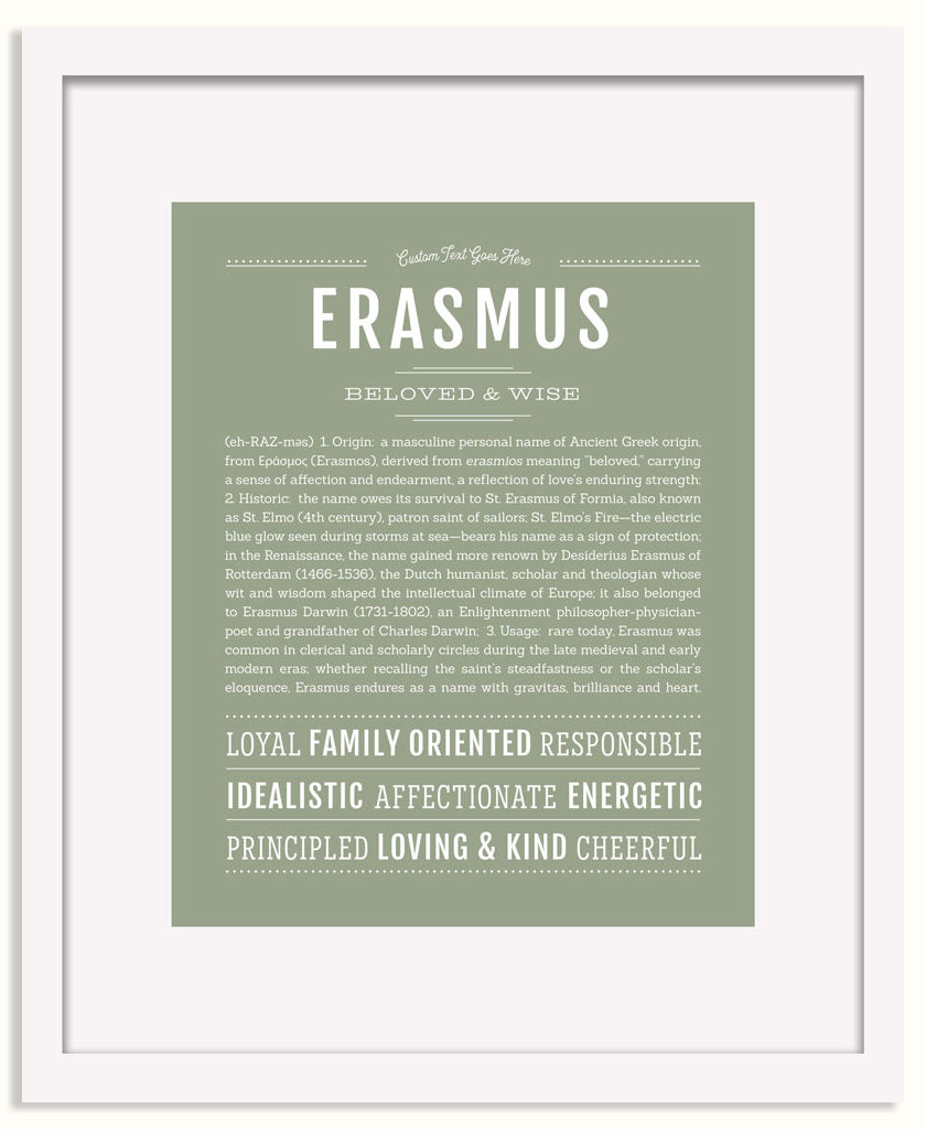 Frame Options | Sage | White Frame, Matted