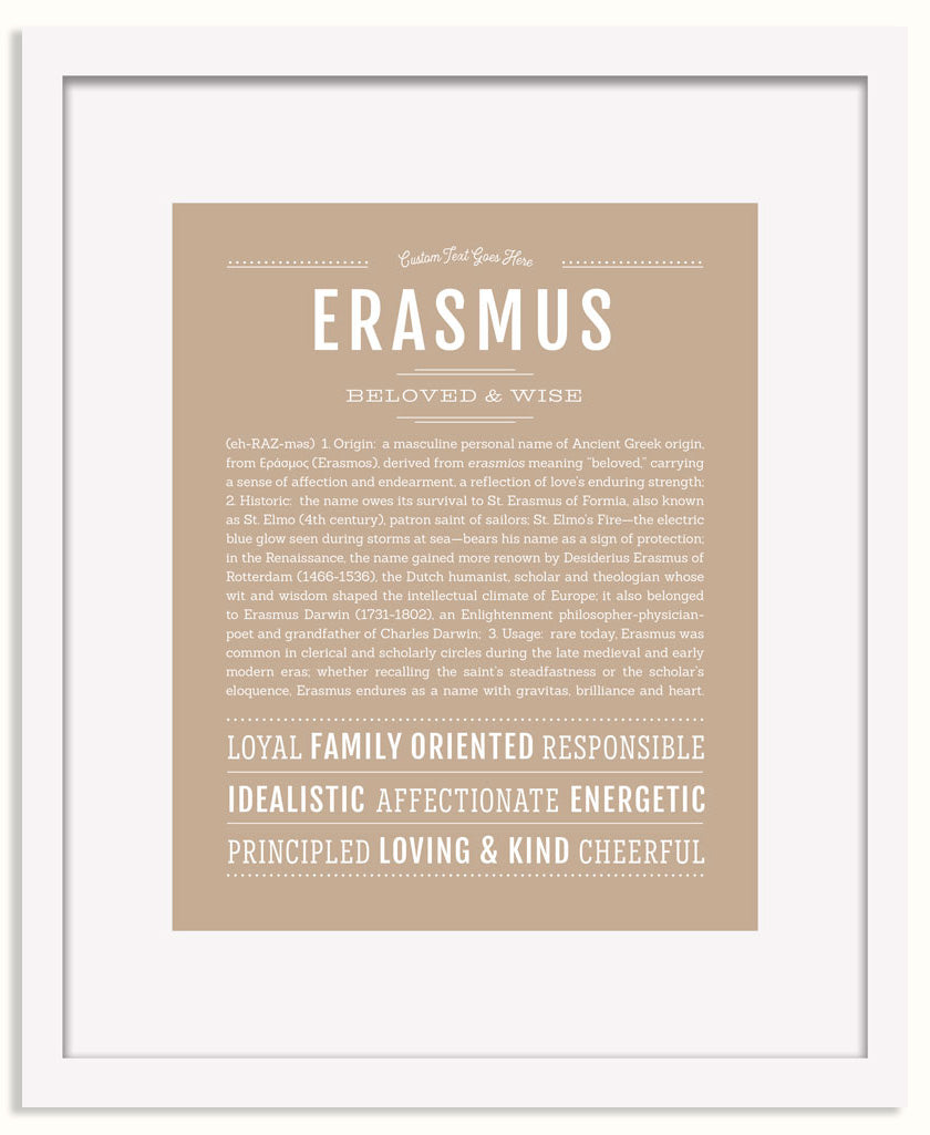 Frame Options | Tan | White Frame, Matted