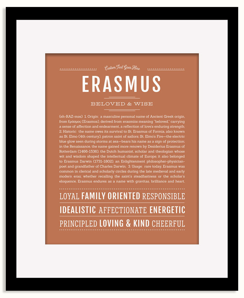 Frame Options | Terra Cotta | Black Frame, Matted