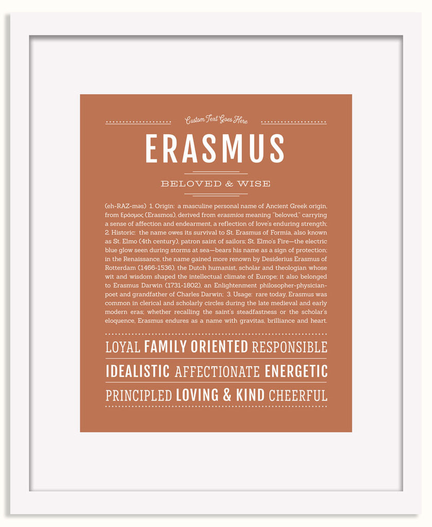 Frame Options | Terra Cotta | White Frame, Matted
