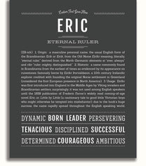 Eric | Name Art Print – Name Stories