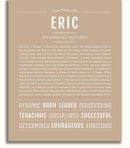 Eric Personalized Name Meaning Art Prints – Name Stories