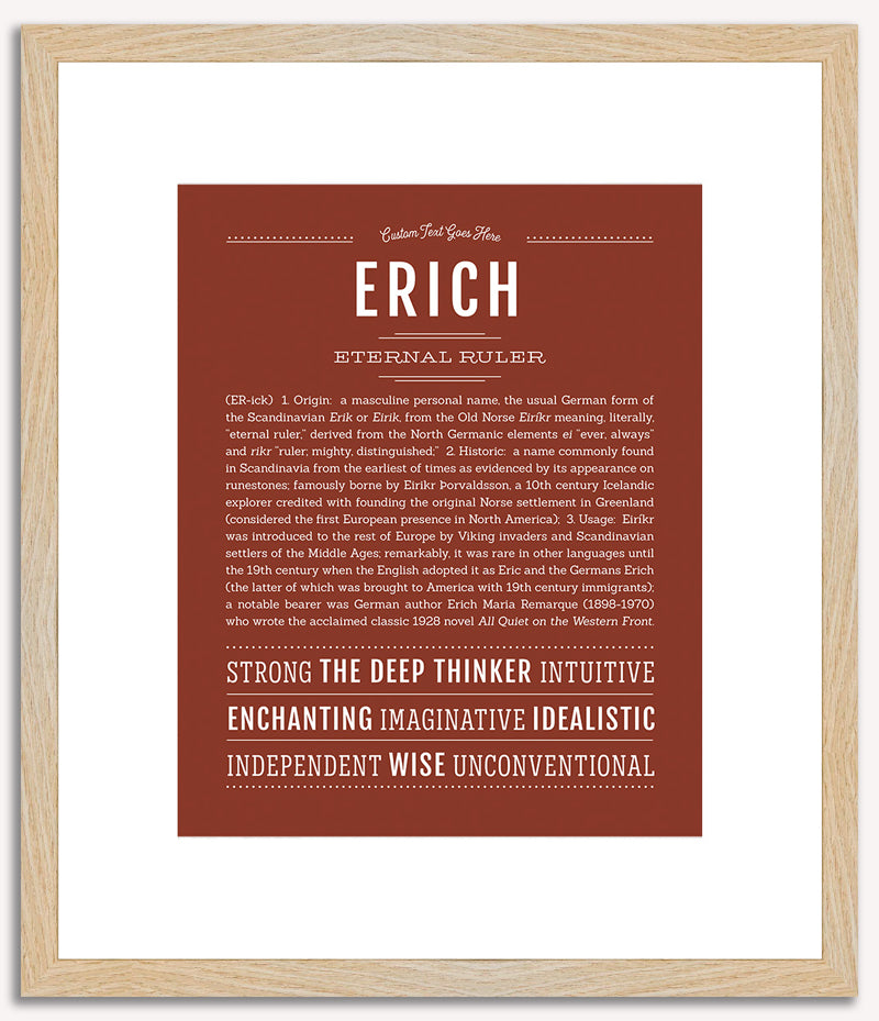 Erich | Name Art Print