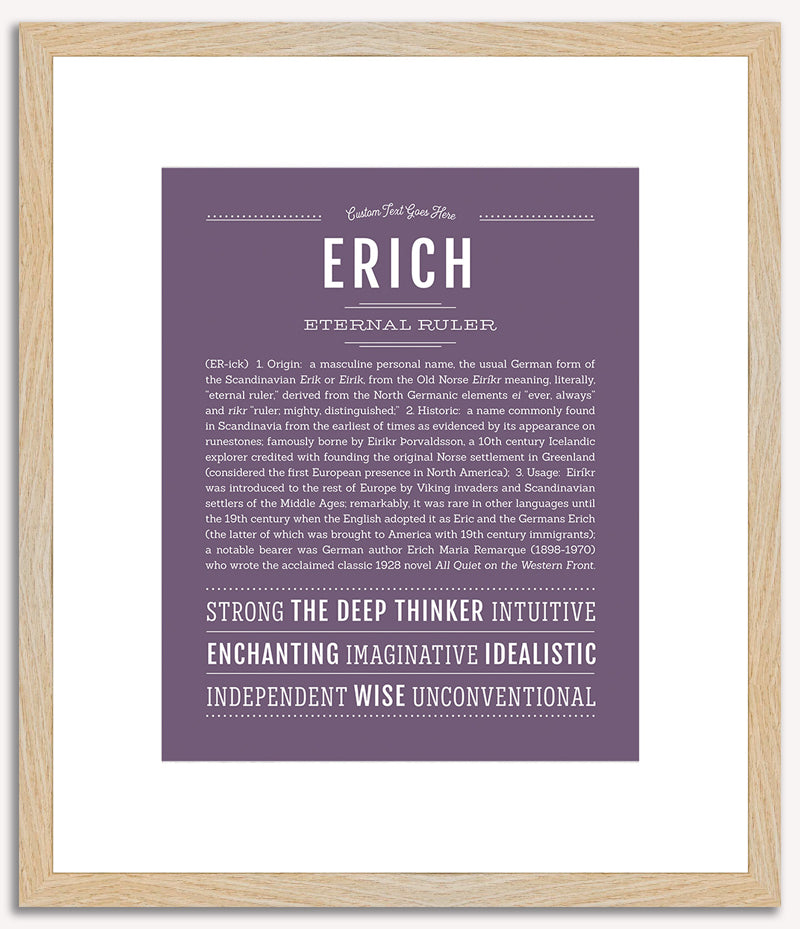 Erich | Name Art Print