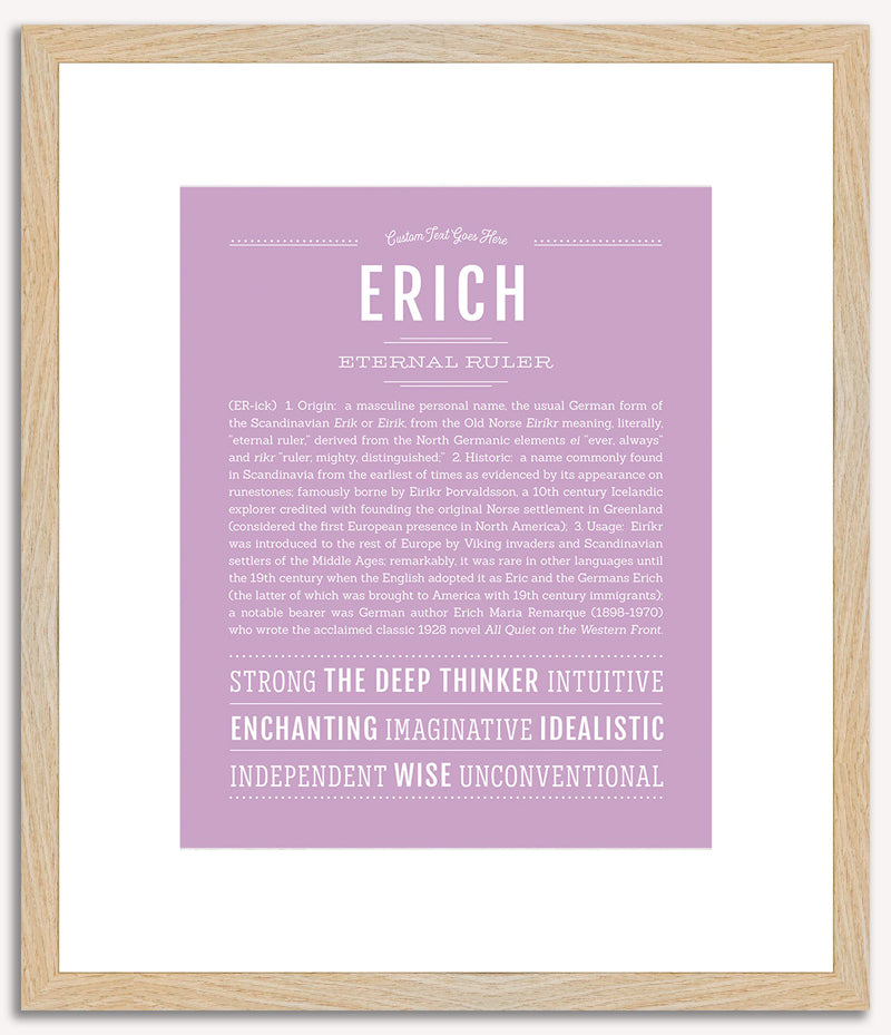 Erich | Name Art Print