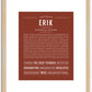 Erik | Name Art Print