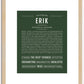 Erik | Name Art Print