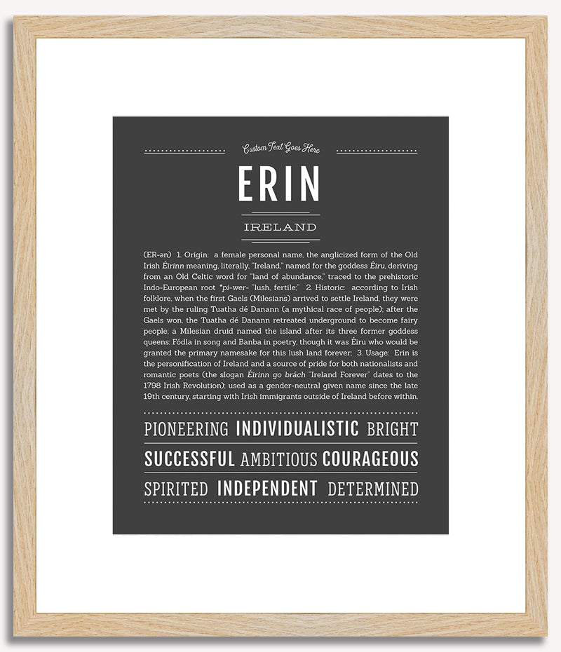 Erin (female) | Name Art Print