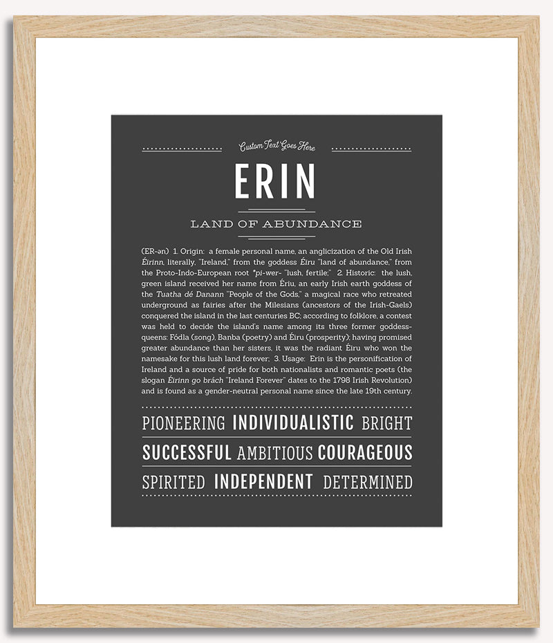 Erin (male) | Name Art Print