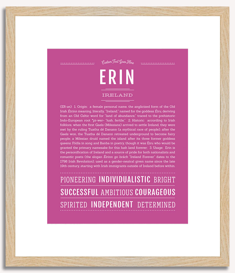 Erin (female) | Name Art Print