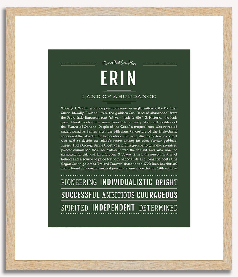 Erin (male) | Name Art Print