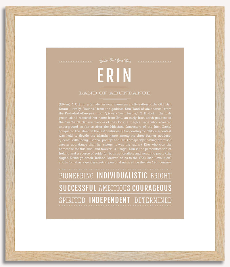 Erin (female) | Name Art Print