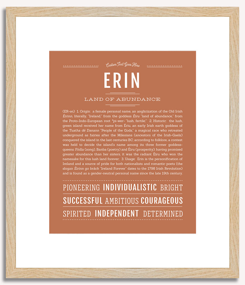 Erin (male) | Name Art Print