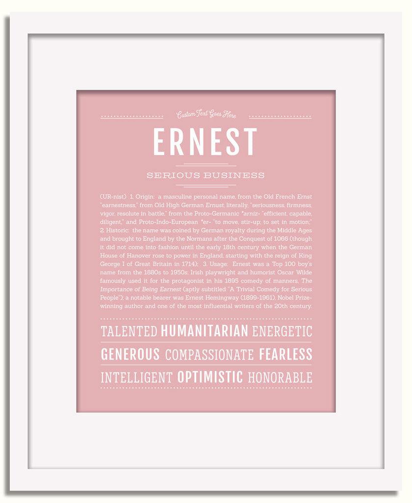 Frame Options | Dusty Rose | White Frame, Matted