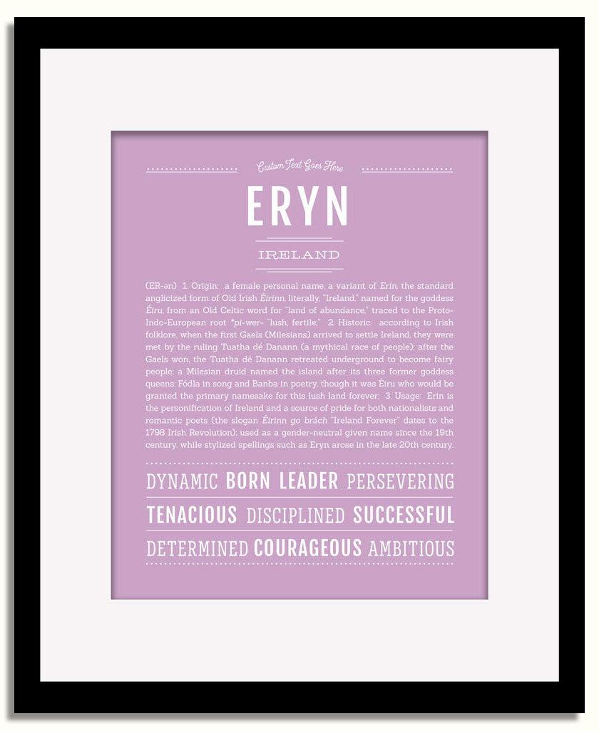 Frame Options | Lilac | Black Frame, Matted