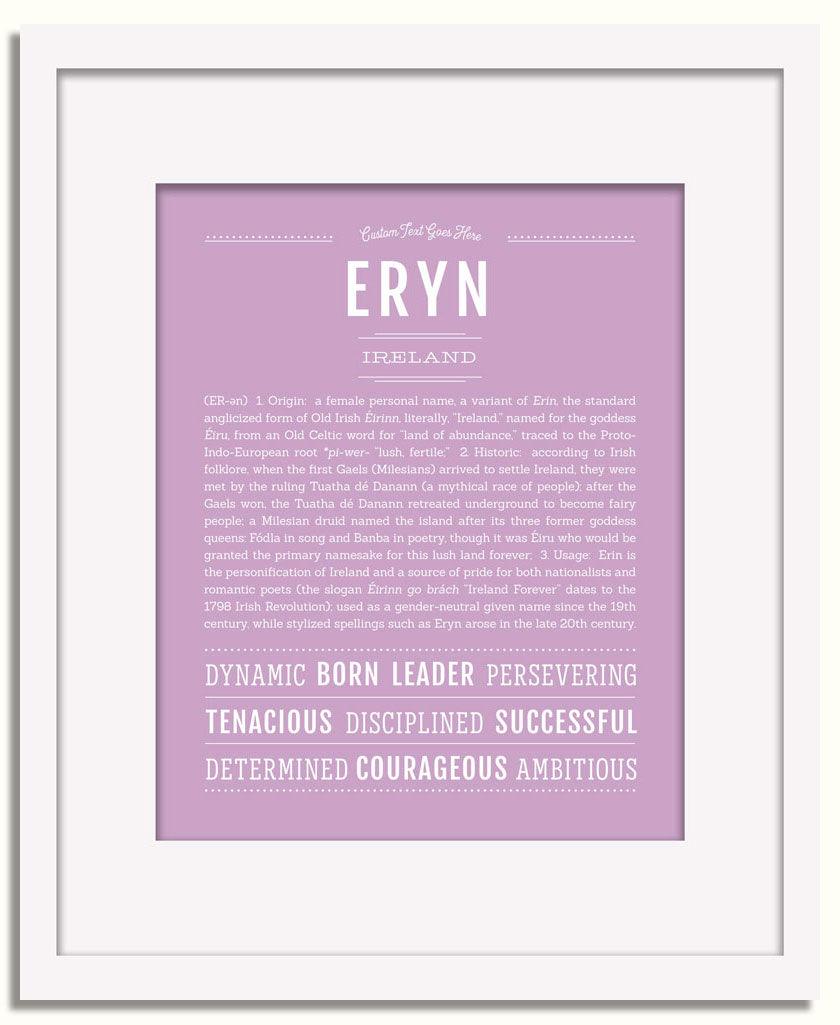 Frame Options | Lilac | White Frame, Matted