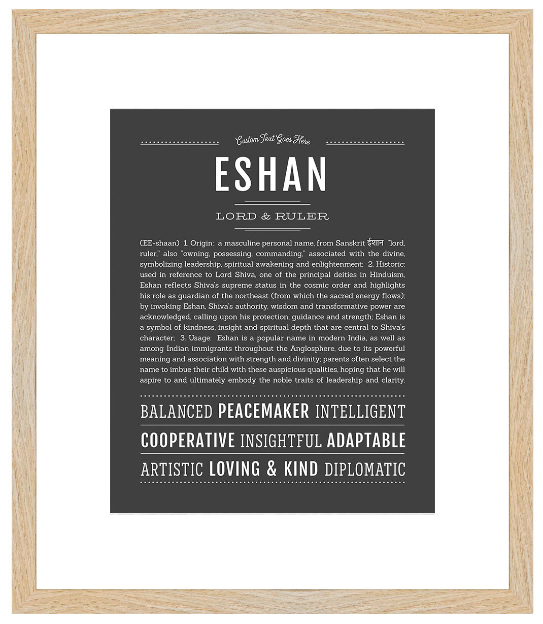 Frame Options | Charcoal Gray | Maple Frame, Matted
