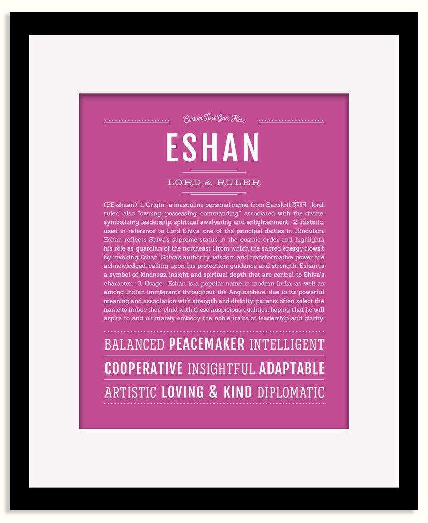 Frame Options | Dark Pink | Black Frame, Matted