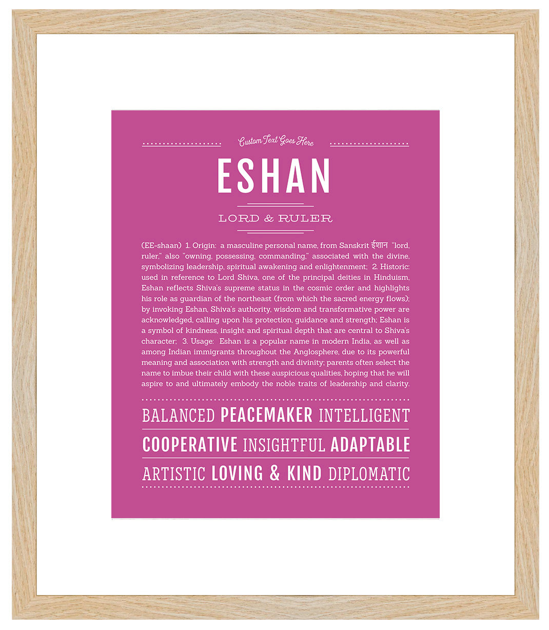 Frame Options | Dark Pink | Maple Frame, Matted