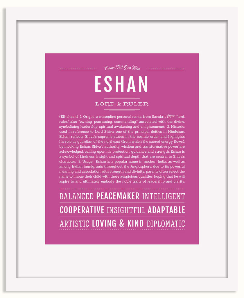 Frame Options | Dark Pink | White Frame, Matted