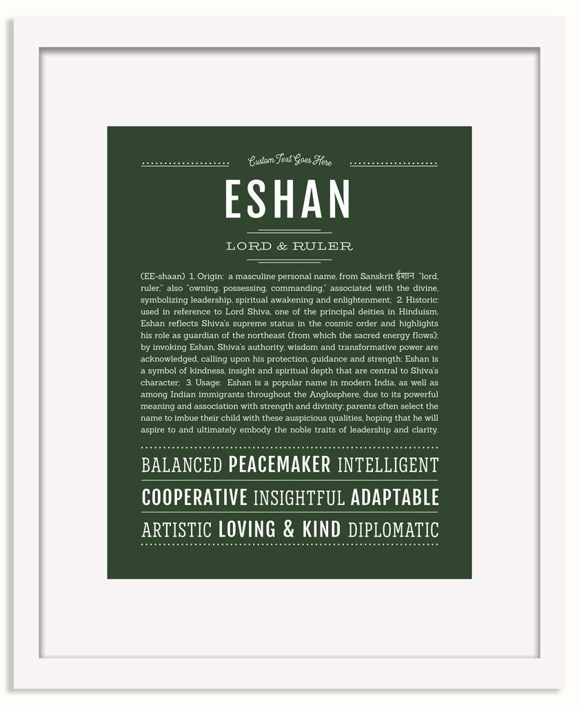 Frame Options | Deep Forest | White Frame, Matted