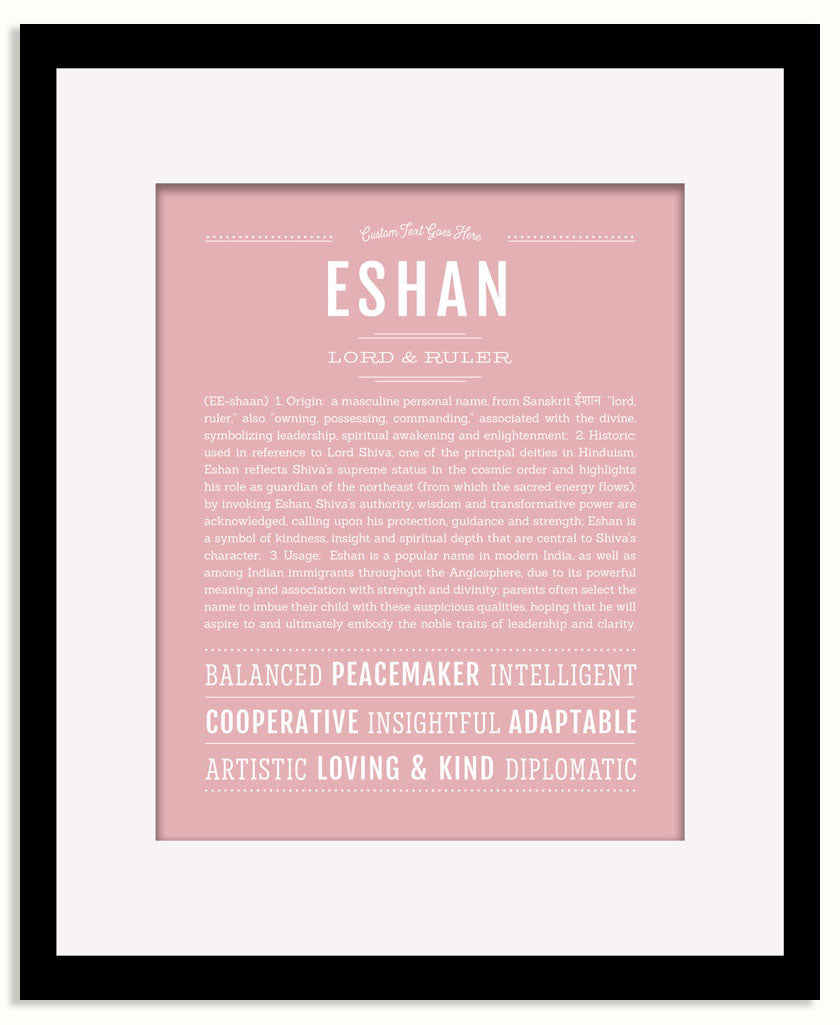 Frame Options | Dusty Rose | Black Frame, Matted