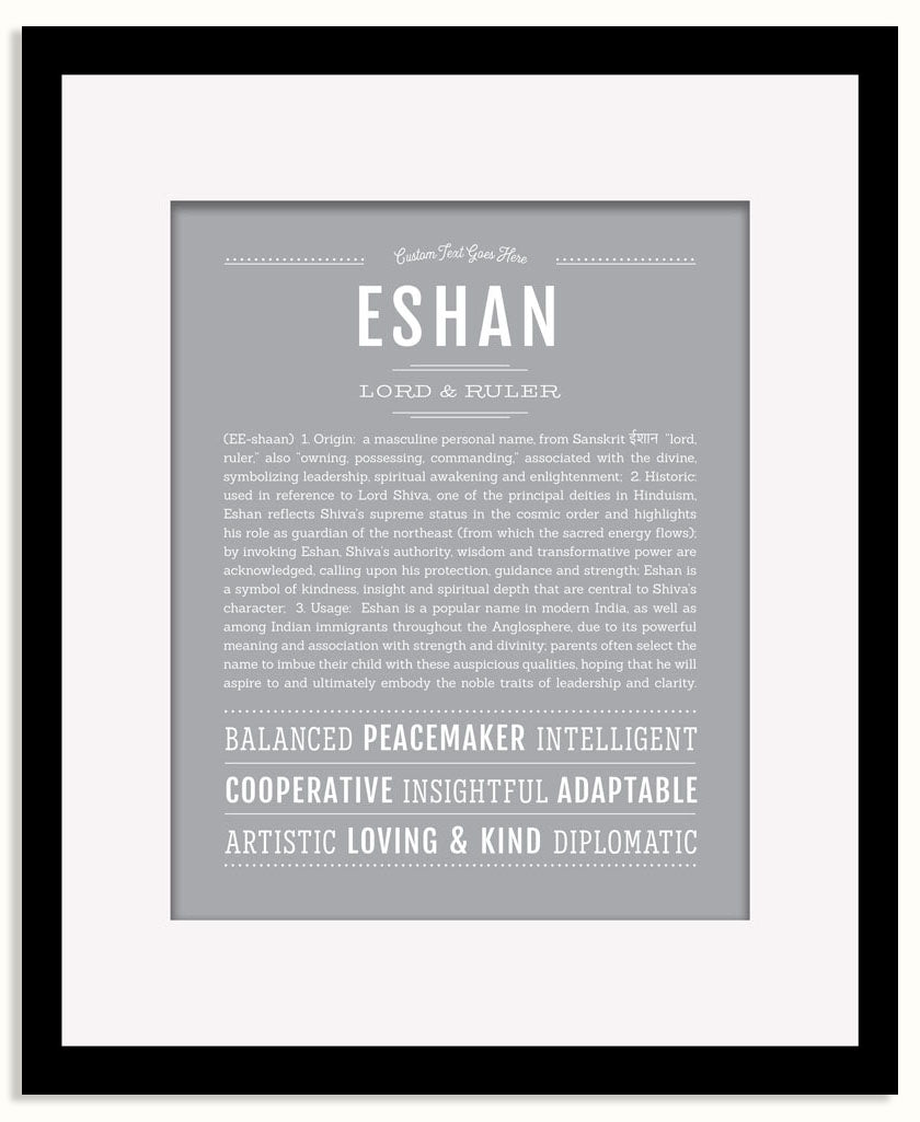 Frame Options | Light Gray | Black Frame, Matted