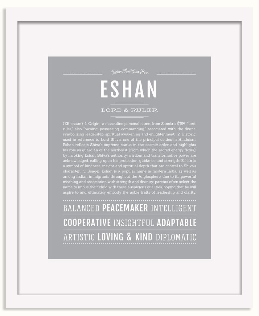 Frame Options | Light Gray | White Frame, Matted